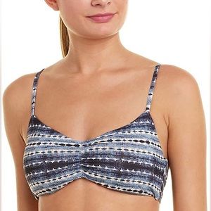 NWT Eberjay Shibori Nadia Blue Bikini Top Small Tye Dye